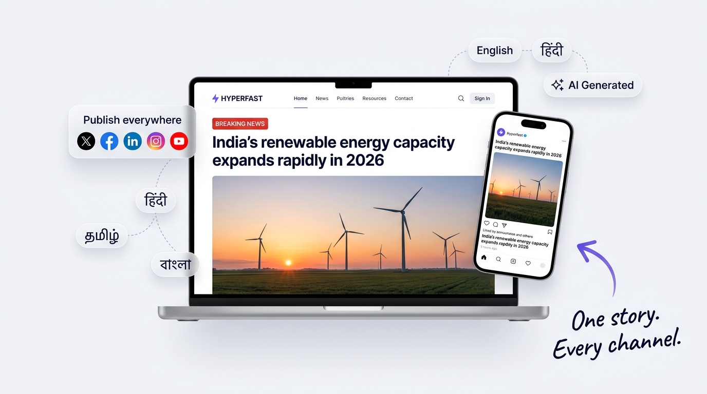 HyperFast News - News automation, story discovery, and multi-channel publishing