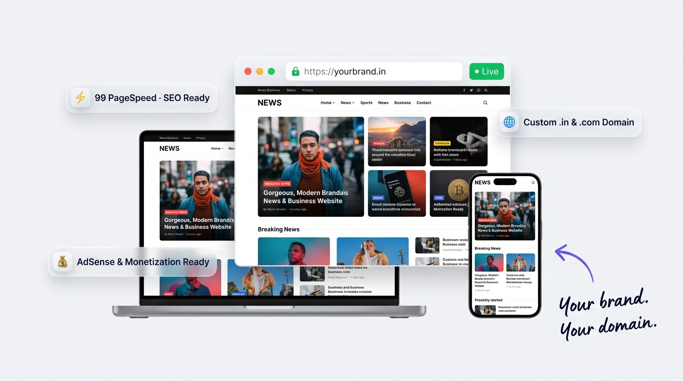 HyperFast Sites - Professional websites for news portals, businesses, and brands